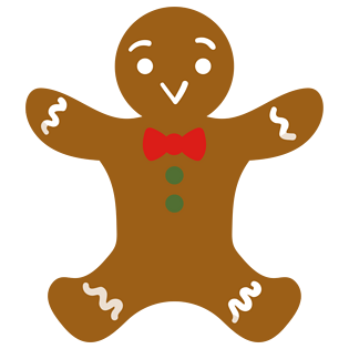 卡通圣诞姜饼人