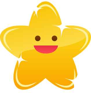 卡通黄色星星装饰