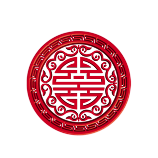 中国风节日红色圆圈装饰