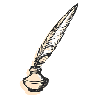 手绘羽毛笔墨水