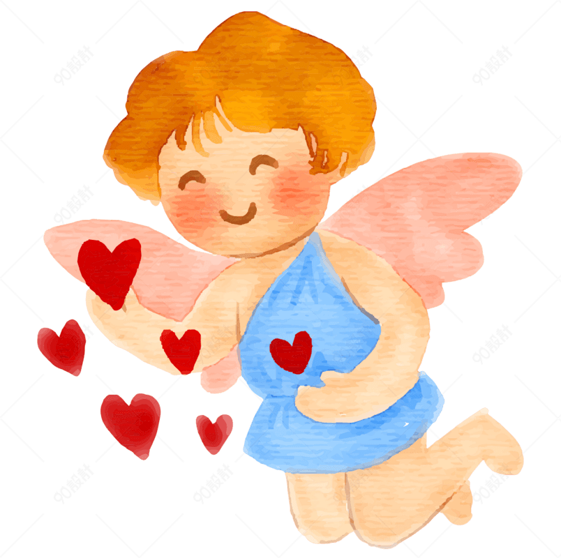 卡通可爱小天使png素材