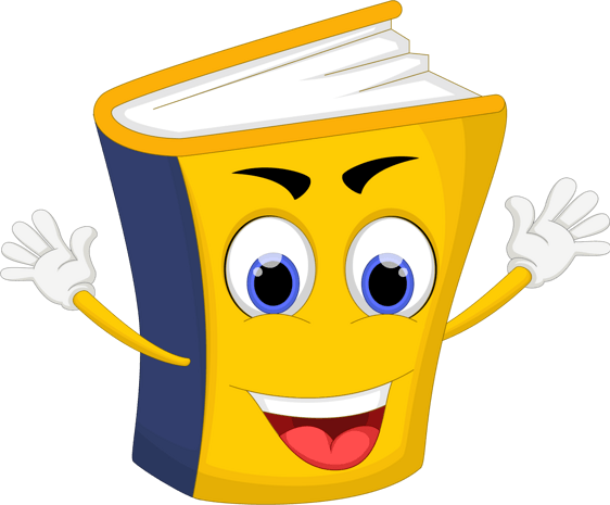 卡通黄色拟人书本