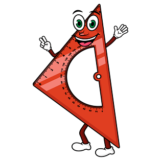 卡通红色拟人尺子