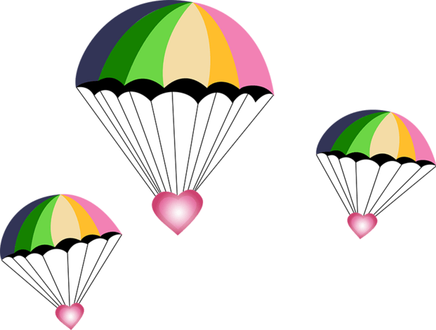 彩色降落伞
