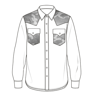 衬衫手绘图片大全