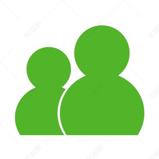 绿色群聊图标【免抠元素png】-90设计网