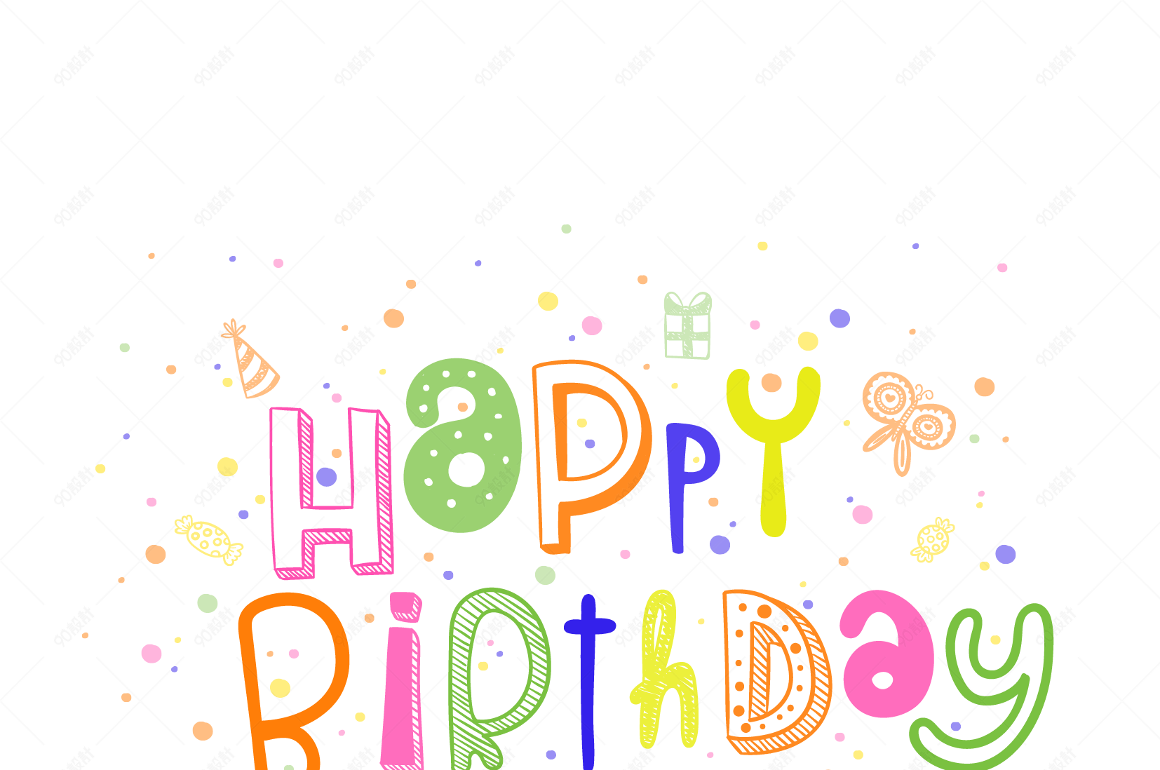 生日快乐卡通英文