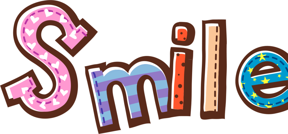 smile英文彩色底纹