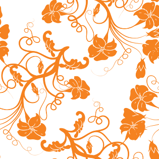橘色花纹底纹背景