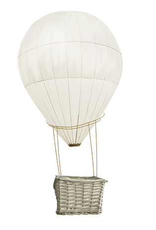 白色热气球