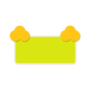 标签 云朵 绿色 装饰 可爱