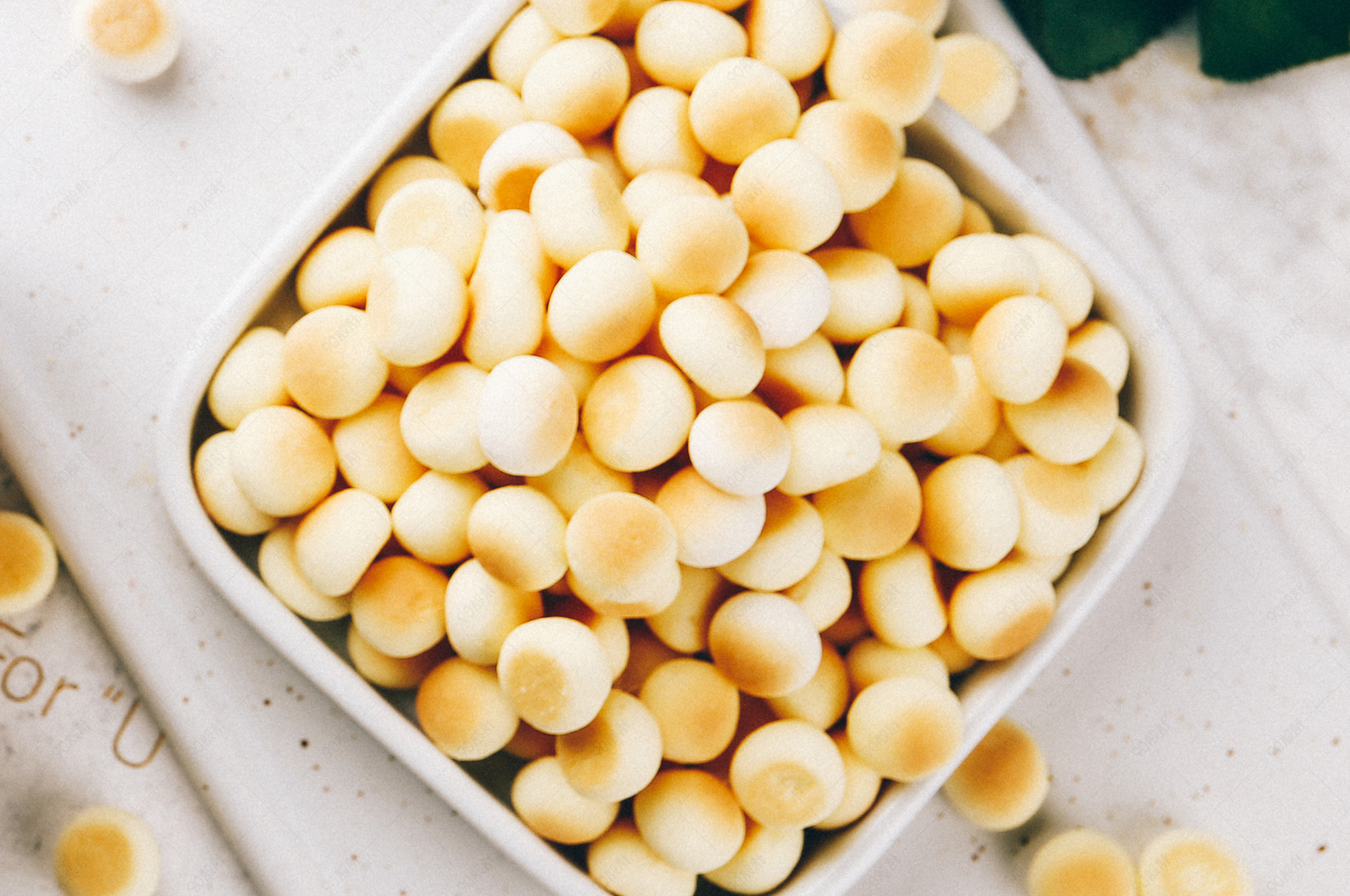 甜品小零食俯视拍照摄影图