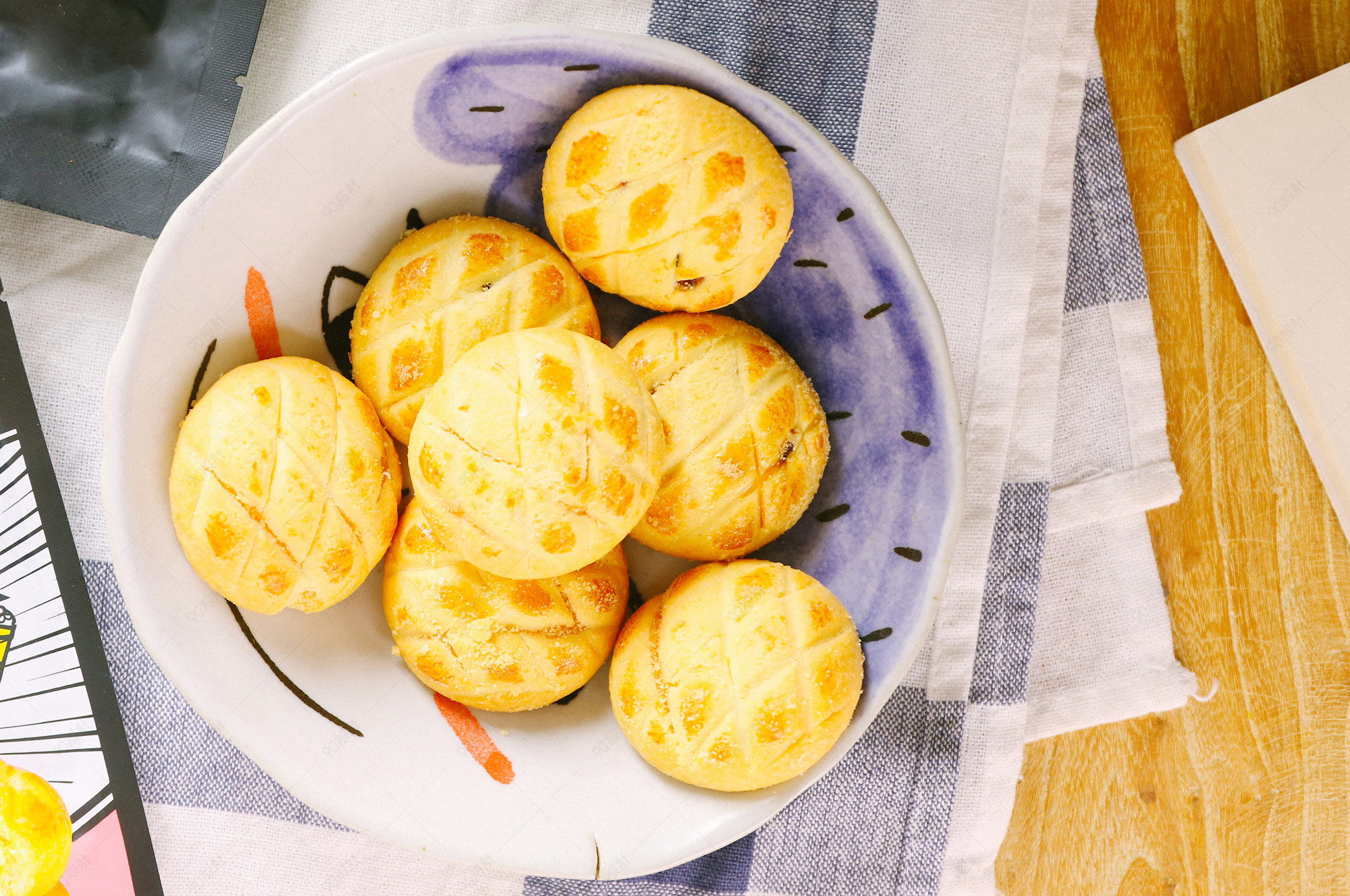 曲奇饼干零食摆拍摄影图