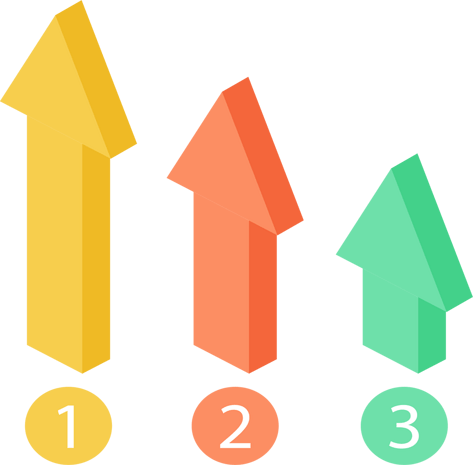 立体箭头对比标签