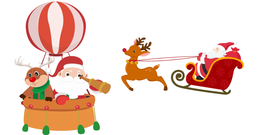 圣诞老人 拉车的麋鹿