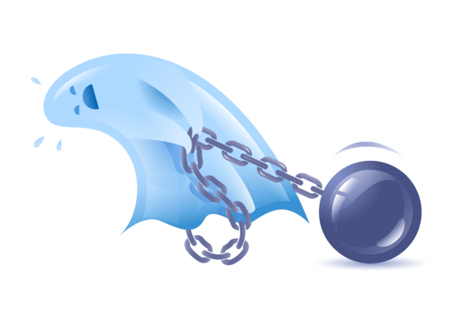 拖着铁球的蓝色幽灵