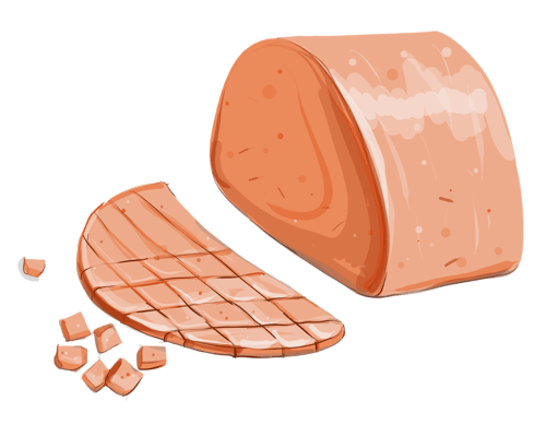 丰盛的中餐pngpsd2000*2000卡通手绘图猪肉pngpsd2000*2000肉肉植物