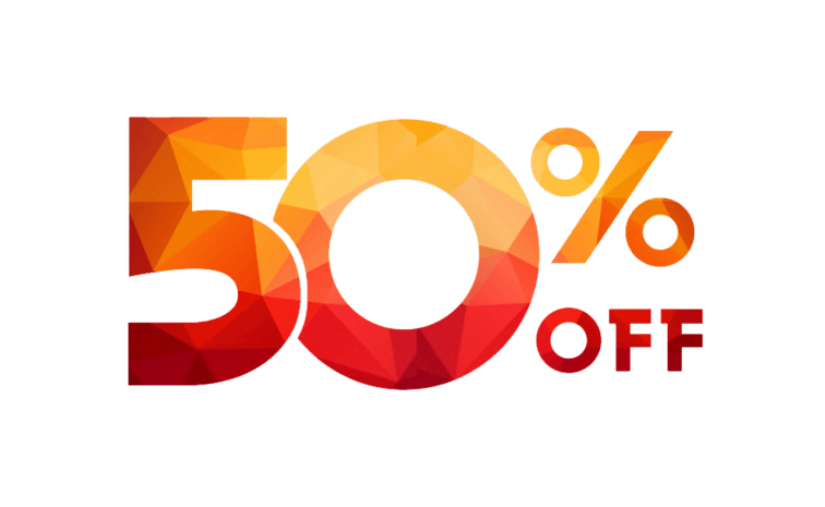 几何渐变50%艺术字