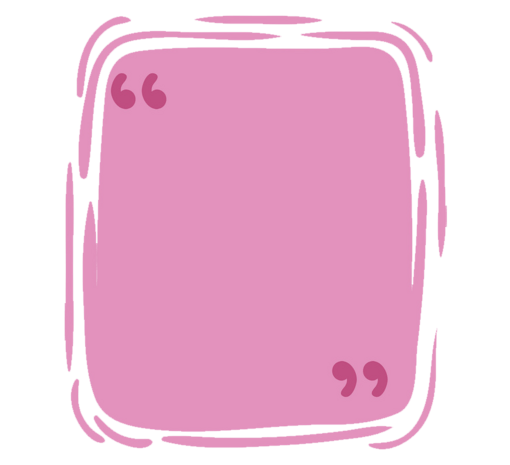 粉色矩形手绘对话框