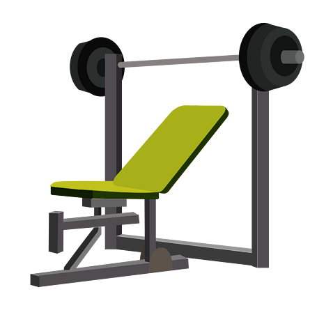 夏日运动健身器材健身房举铁