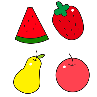 和梨清凉矢量图pngpsd2000*2000矢量卡通水果梨边框pngpsd2000*2000