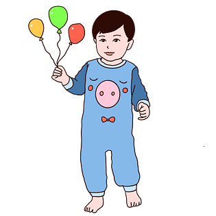 手绘卡通婴幼儿小宝宝
