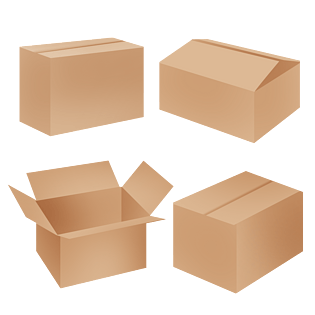 电商包裹快递纸箱素材