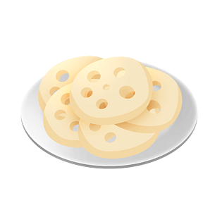 卡通火锅麻辣烫食材藕片