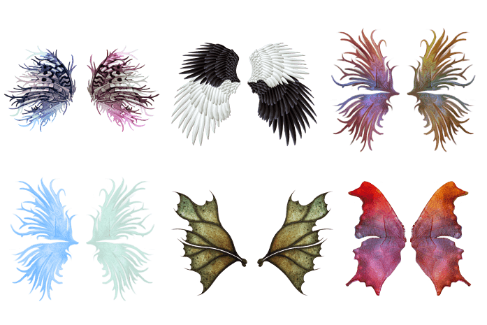 "素材翅膀梦幻"