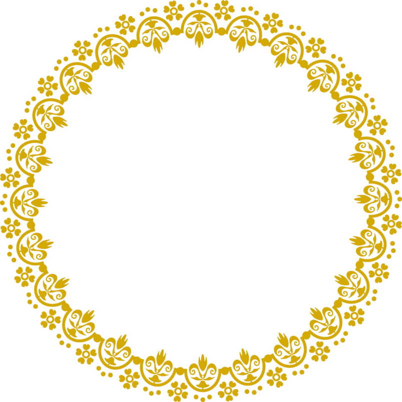 圆形古典花纹边框