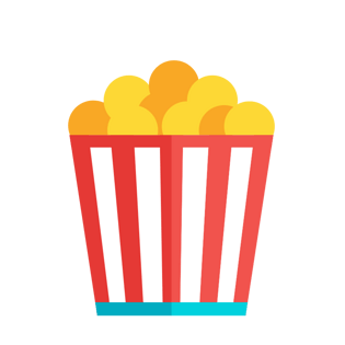 手绘爆米花pngpsd2000*2000卡通爆米花pngpsd2000*2000卡通喝茶吃爆米