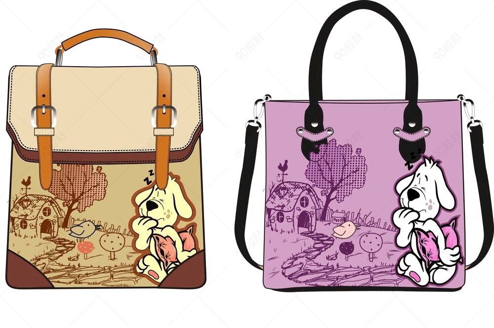 卡通时尚女包手提包单肩包箱包设计