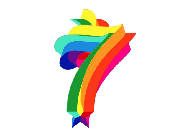 艺术字体数字彩色7