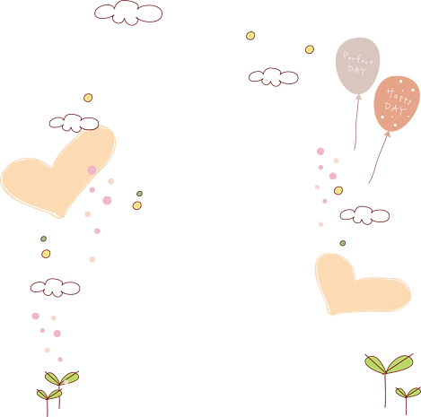 卡通可爱气球小草背景