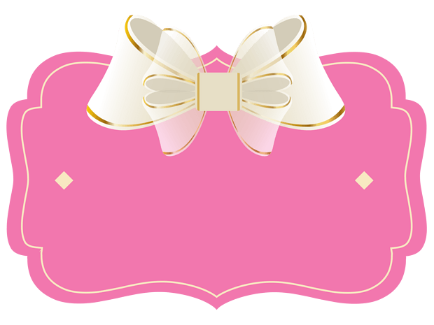 粉色蝴蝶结边框