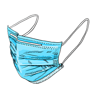 疫情期手绘医用外科口罩