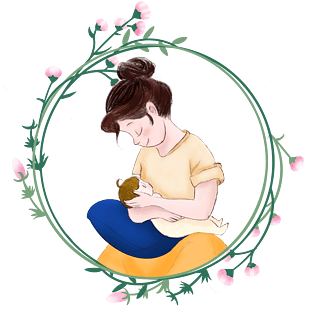 母亲节怀抱婴儿的年轻妈妈