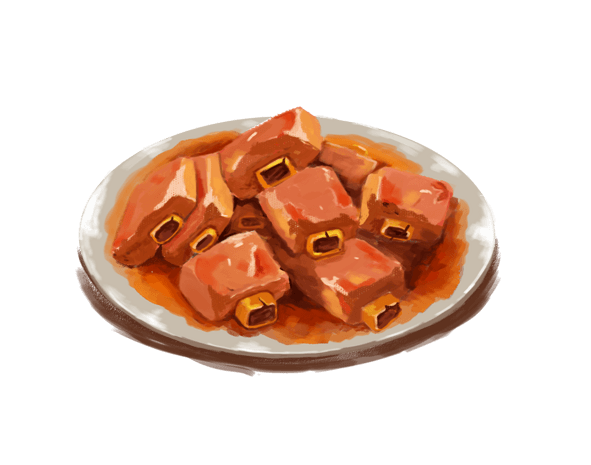 春夏美食节手绘糖醋排骨盘子美味