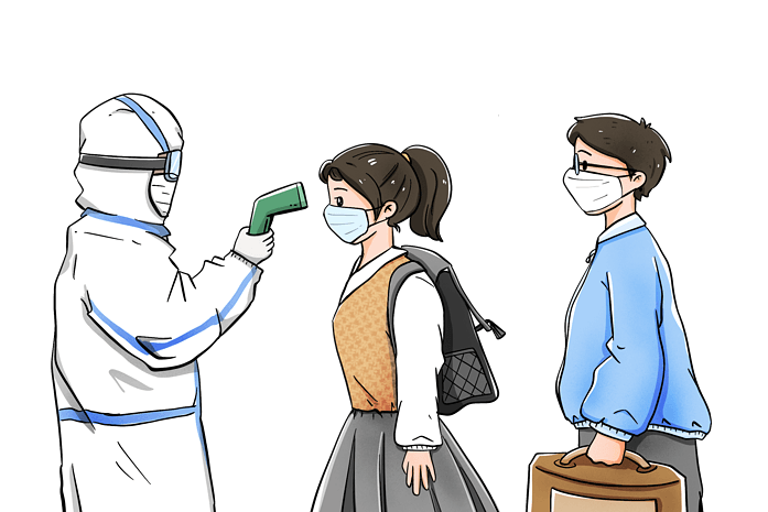疫情期量体温预防新型肺炎冠状病毒