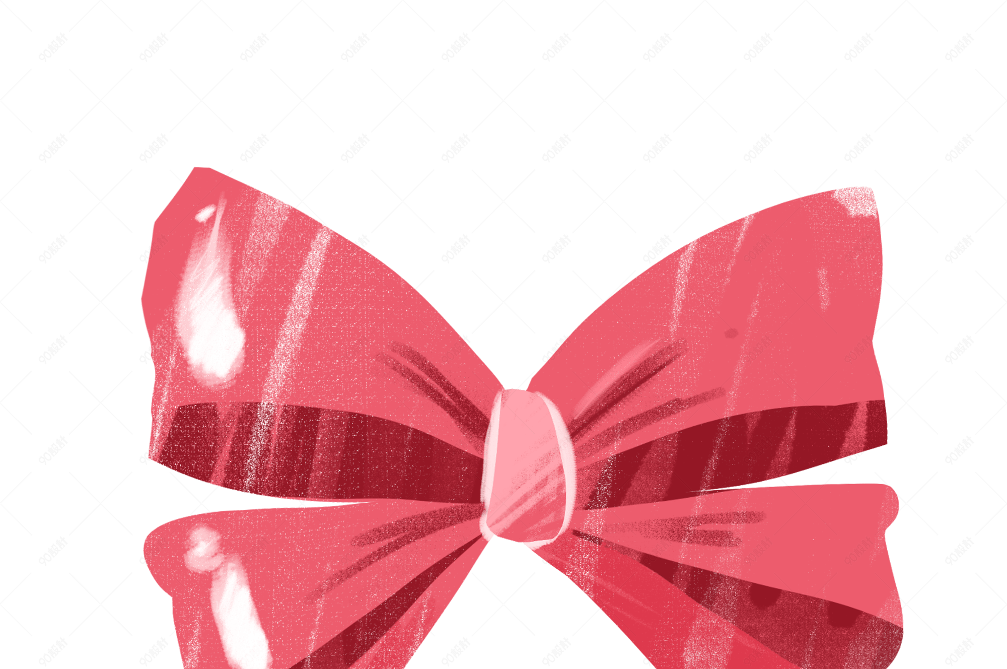 表白节装饰粉色卡通手绘质感蝴蝶结