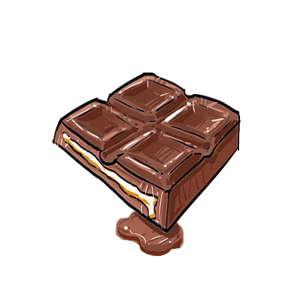 表白节告白节手绘融化巧克力美食装饰