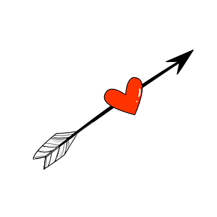 表白节告白节手绘爱心箭头装饰