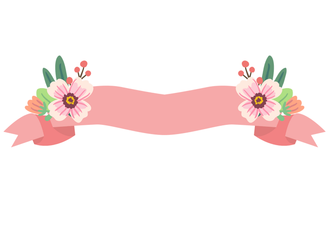 母亲节情人节粉色花朵装饰边框
