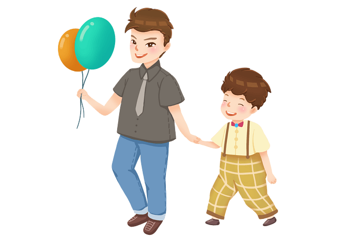 卡通形象pngpsd2000*2000父爱如山元素pngpsd2000*2000卡通手绘父亲节