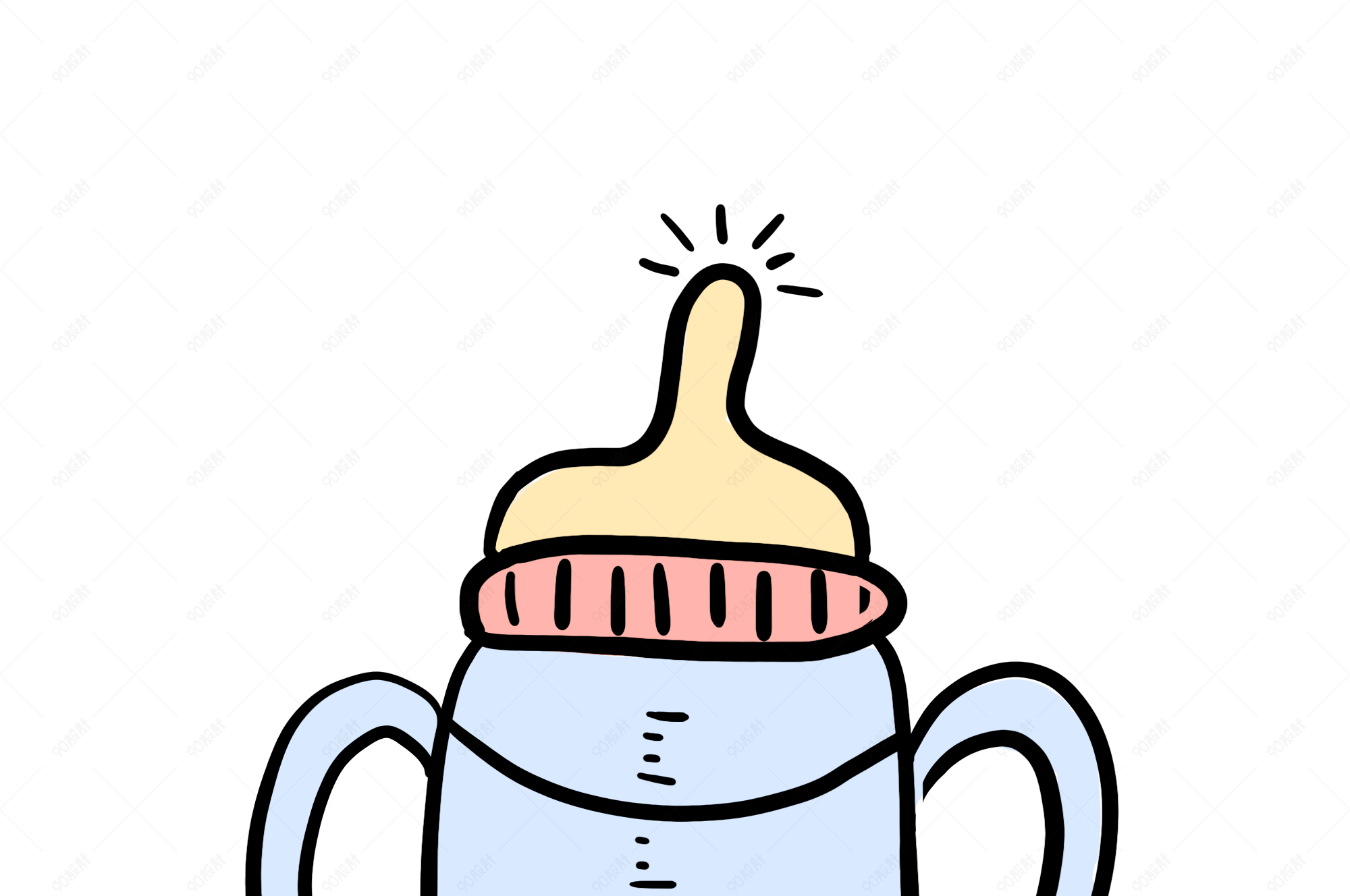 六一儿童节卡通婴儿奶瓶装饰