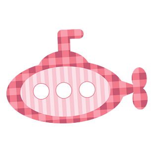 六一儿童节卡通粉红色潜艇装饰