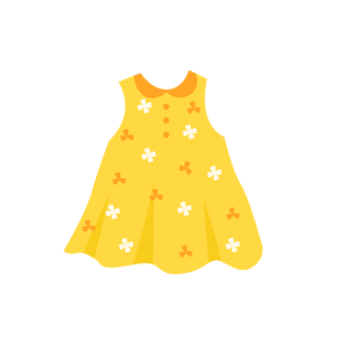六一儿童节黄色无袖连衣裙