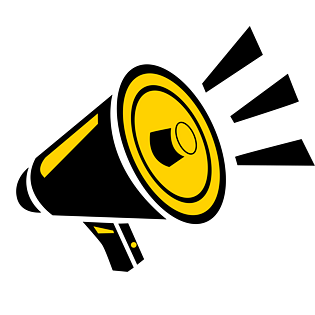 618年中大促黑黄色卡通喇叭元素