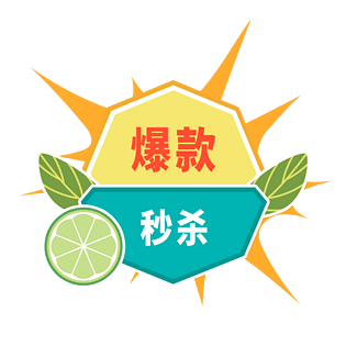 爆炸式秒杀促销标签元素