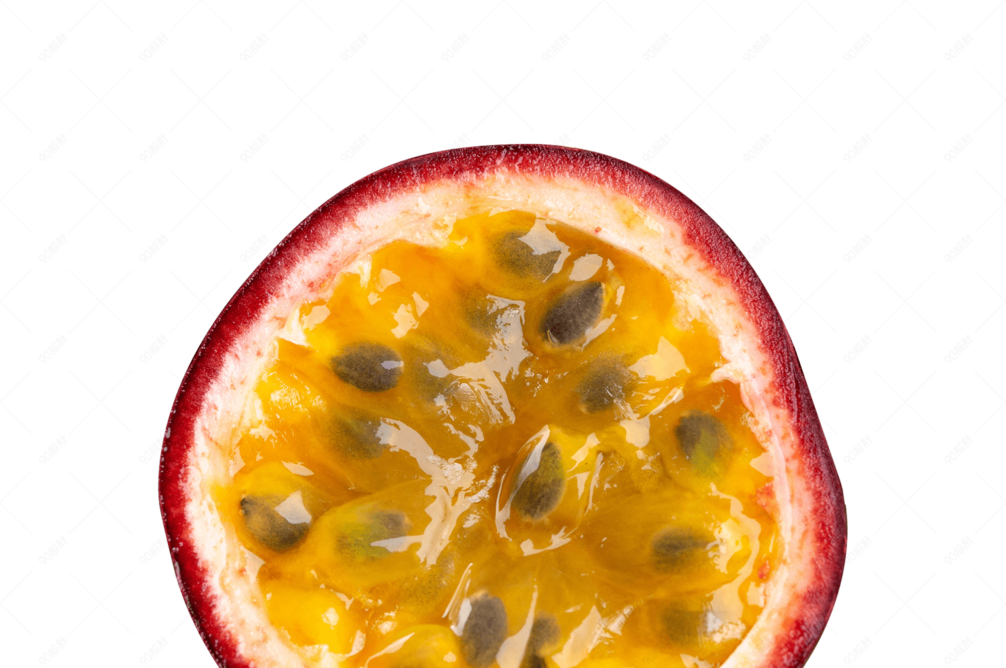 夏季切开的水果百香果